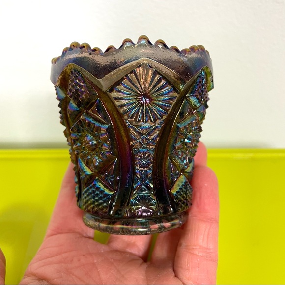 Imperial Carnival Glass Toothpick Holder - Picture 5 of 11